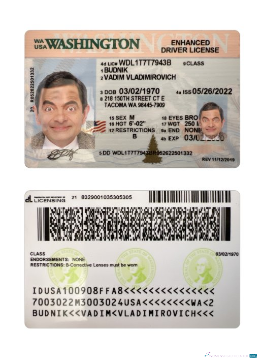 download USA Washington driving license 2022 present